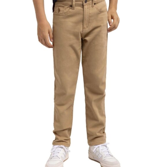 U.S. Polo Assn. Boys Stretch Twill 5-Pocket Straight Fit Pant / Size 14 - Picture 1 of 9